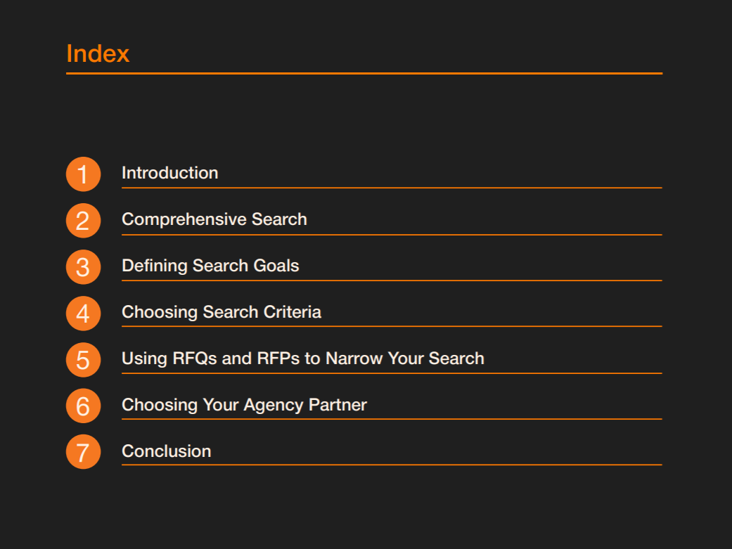 PR Search Guide Sections